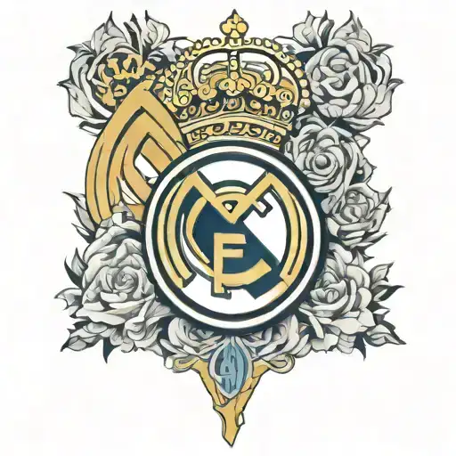 Real Madrid Logo And Ucl Title