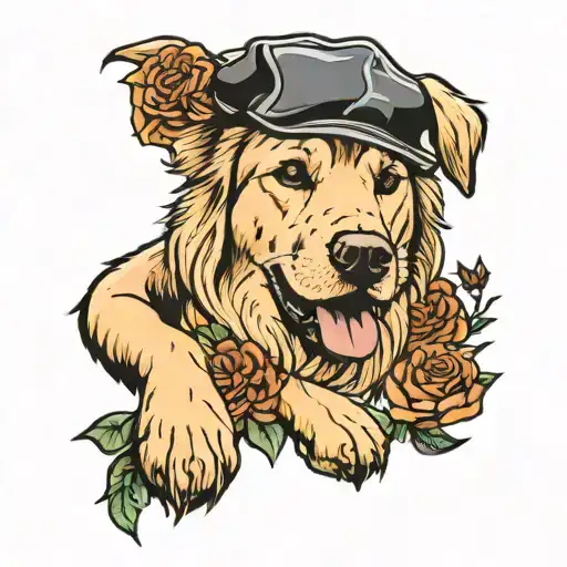 Golden Retriever Playing