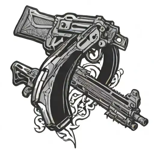 Ak 47 Outline Drawing