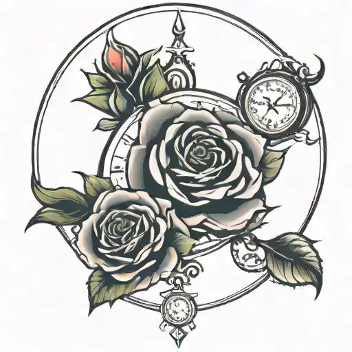Clock And Rose