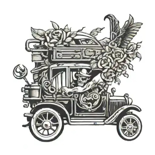 Crate A Tatto Where Is A Dad A Mom And A Kid Which Repairs A Car