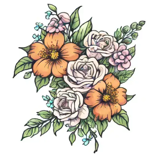 March And April Birth Flower Bouquet