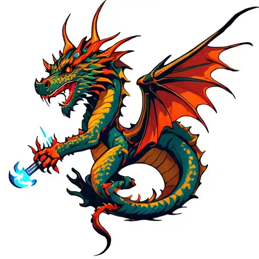 Welder Dragon Flying