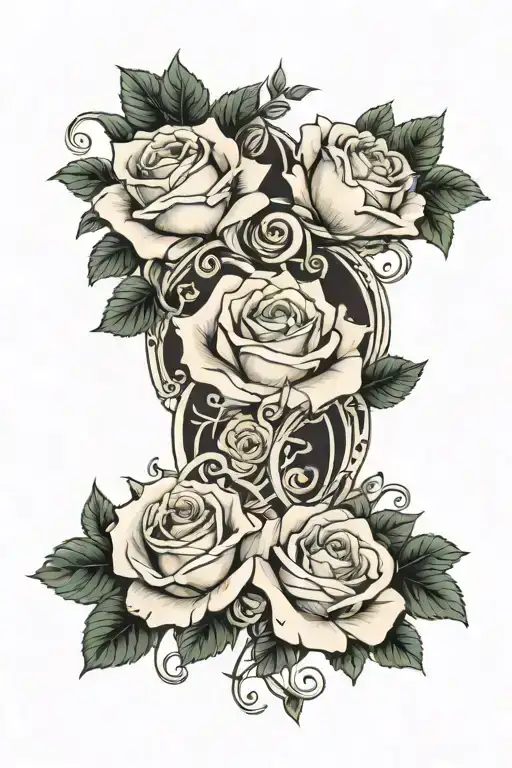 The Name Tryshia With Roses Surrounding