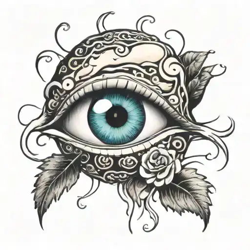 Eyeball With A Human Brain Around The Pupil