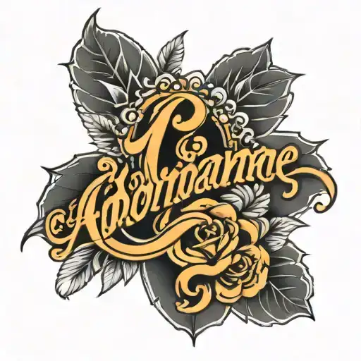 Adrianne Written In Script Length Of Fore Arm