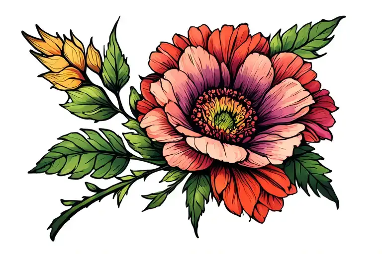 Flower With Signature