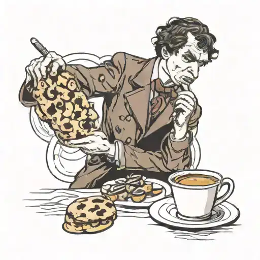 Sherlock Holmes Eating A Cookie