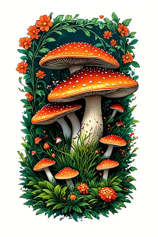 Dragon Fly Agaric Mushrooms