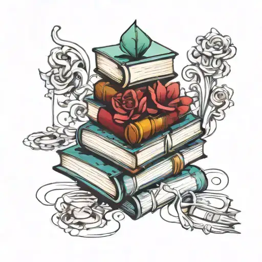 Books Stacked