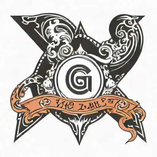 Black And White Pokeball With A Capital Letter Q In The Middle