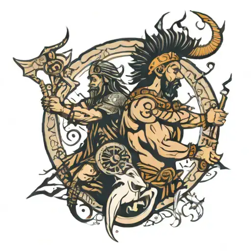 Tribe Man And Sagittarius Zodiac Sign