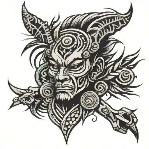Tribal Lines Arms Tattoo Tin
