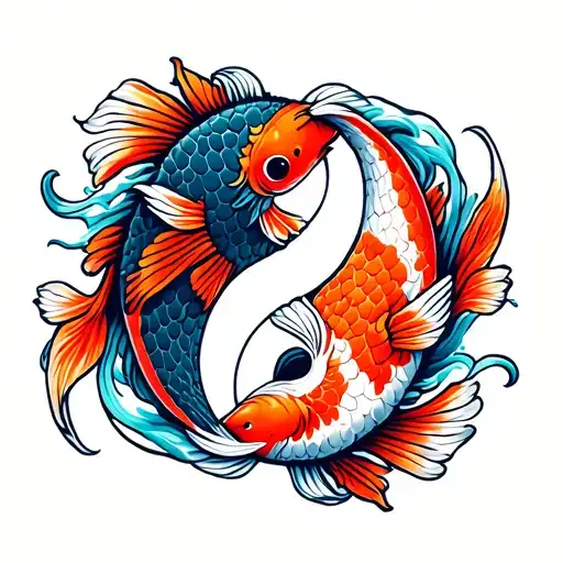 Koi Fish Yin Yang