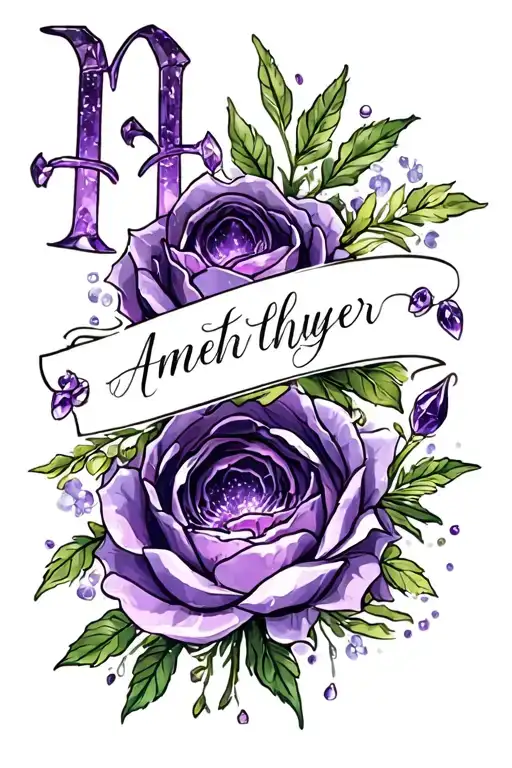 Amethyst Name Written
