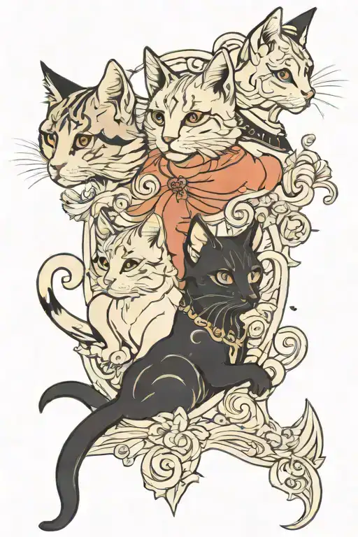 Three Fates As Cats
