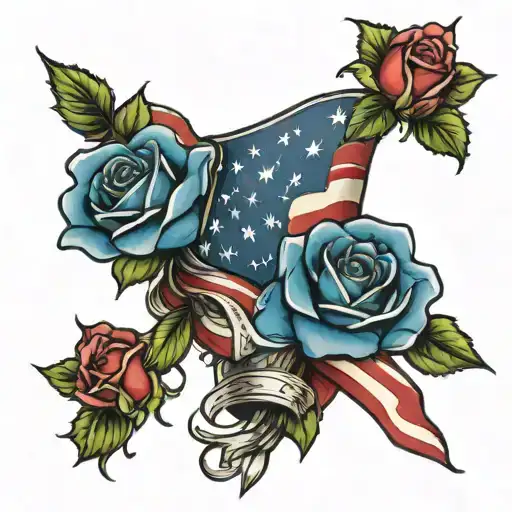 2018 Shelby And Revis Roses American Flag