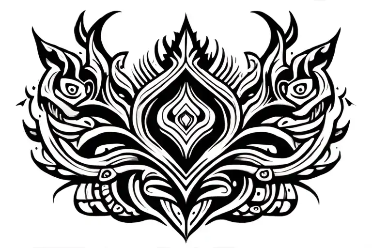 Tattoo Maori Tribal Linias Thick
