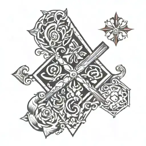 Symbolic Tattoo In The Shape Of An X