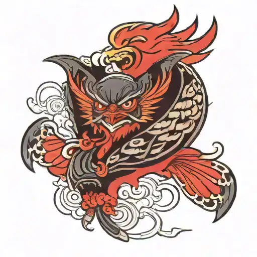 Japanese Tatoo Design Tengu
