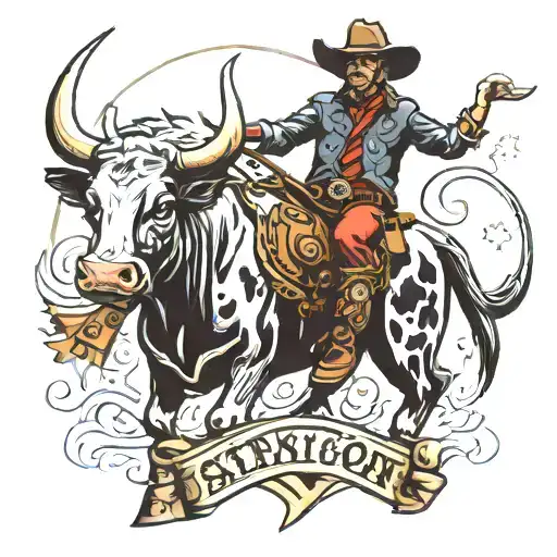 A Cowboy Branding Satan Like A Cow