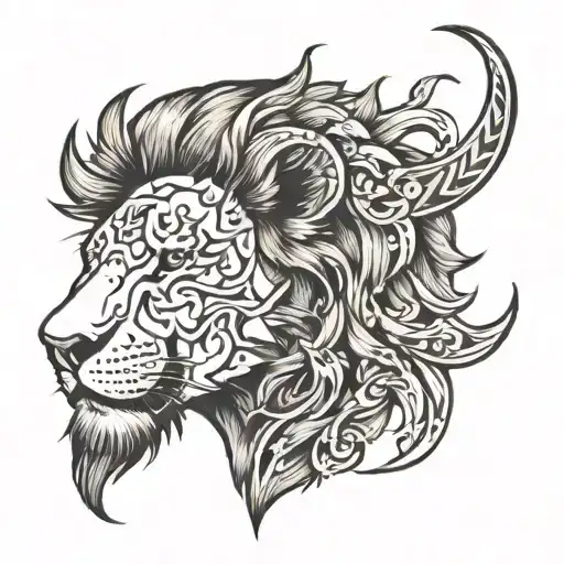 Lion With Scars On His Face