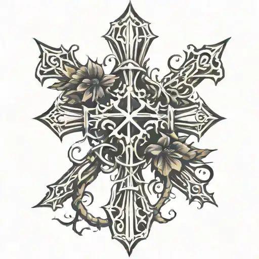 Cross With Thorns Wrapped