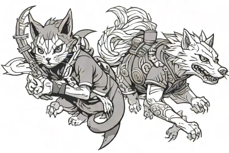 Kyubi And Naruto Characters