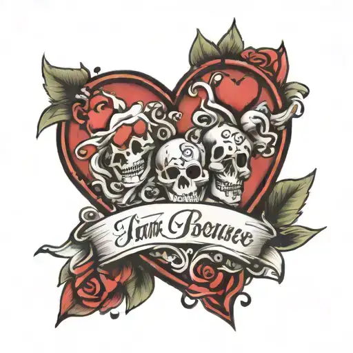I Am Because You Were With Hearts Playcard