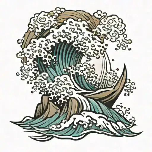 Waves Crashing On Rocks
