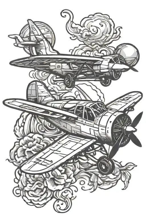 Airplane Drawings Simple Design