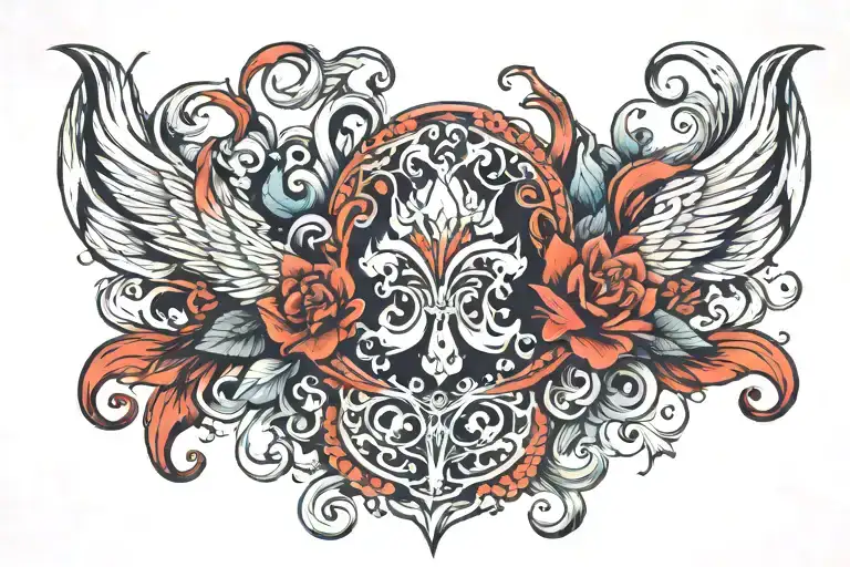 Neck Tattoo Design