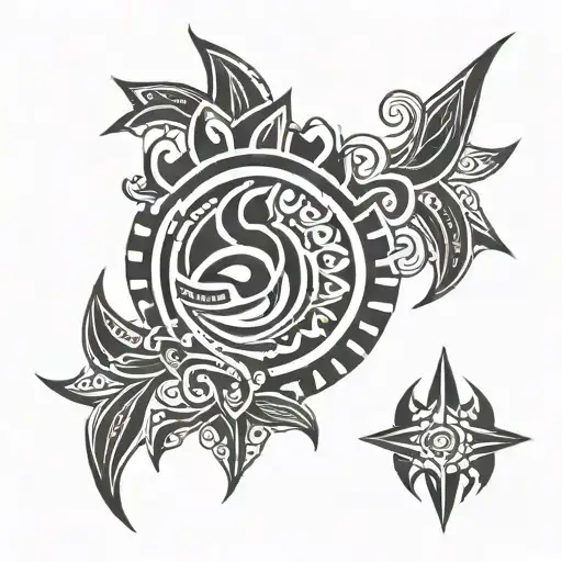 Polinesian Tribal Tattoo Black And Red