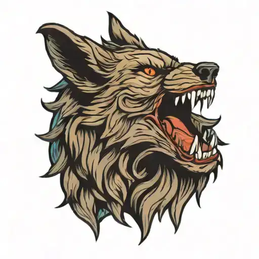 Werewolf Howling Moon