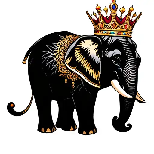 Elephant With A Crown