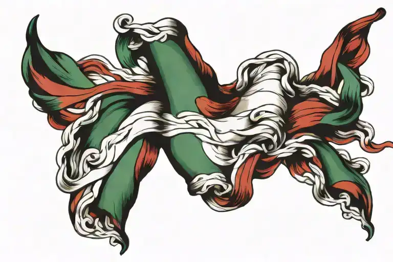 Italian Flag Intertwined