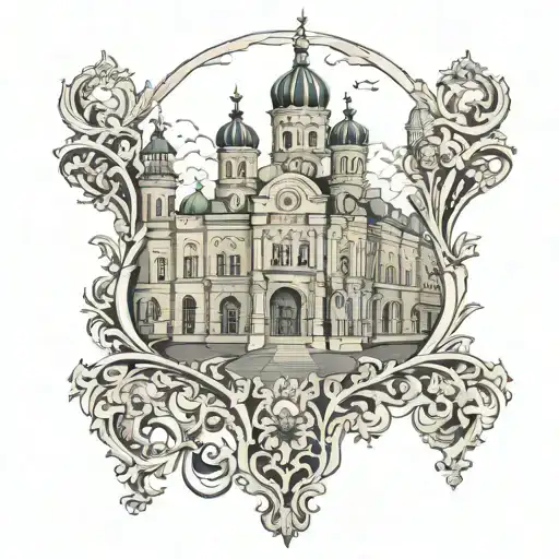 The Row Of The Central Administrative District Of Moscow In Gothic Style