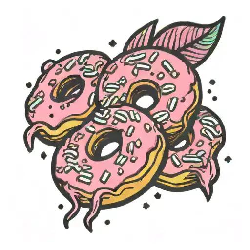 Donut With Pink Icing And Sprinkles That Spell Jaclyn