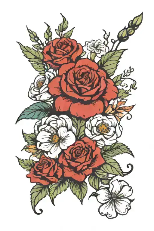 Birth Flower Bouquet With February May June August October