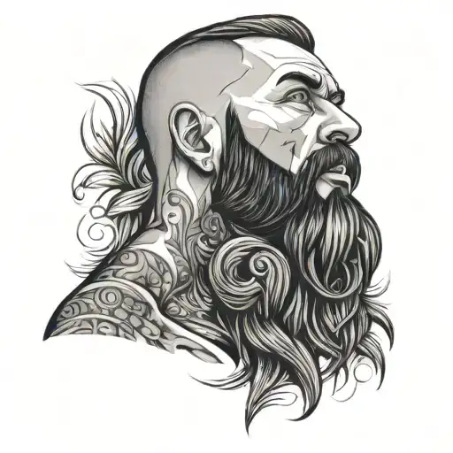 Muscular Man With A Beard