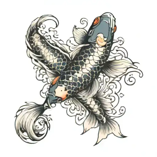 Kaeru Fight With Koi