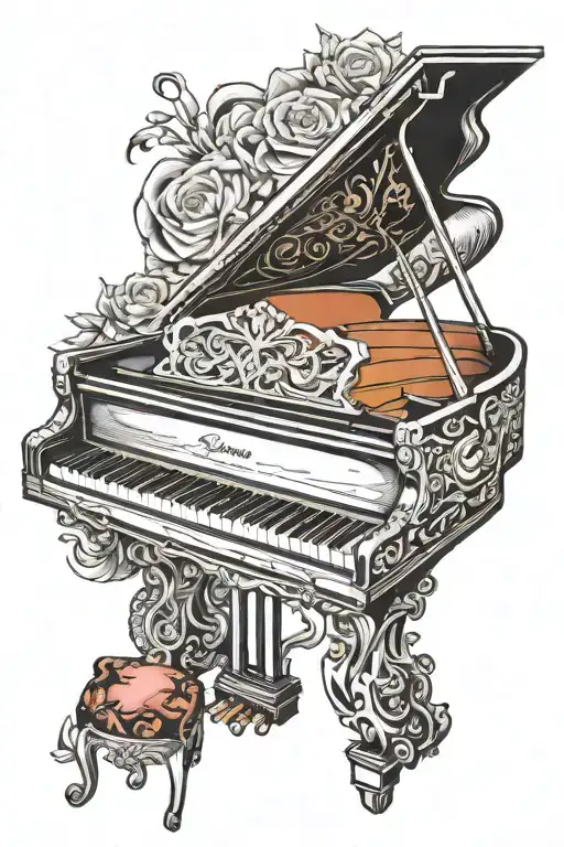 Neo Traditional Style Grand Piano In A Treasure Chest