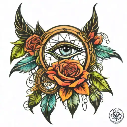 Eye Of Horus Dreamcatcher Roses