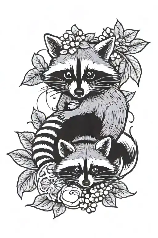 Fruit And Raccoon