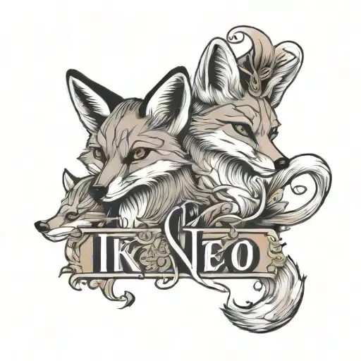 Two Foxes And The Letters Ik