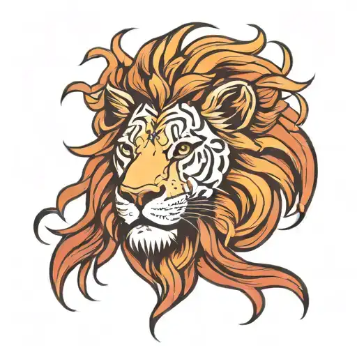 Lion Head Fiery Mane