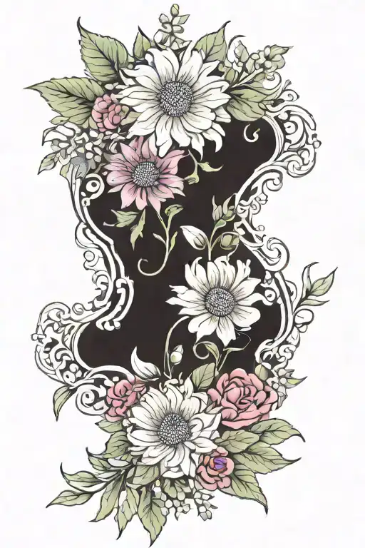 Asters And Morning Glories With The Name Freya