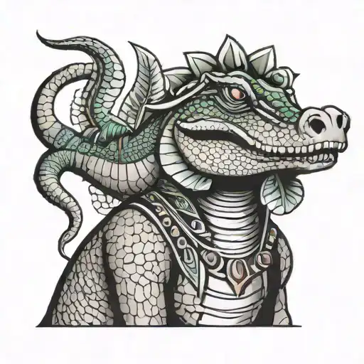 Egyptian Alligator Pin Up