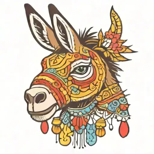 Donkey With A Basquait Crown