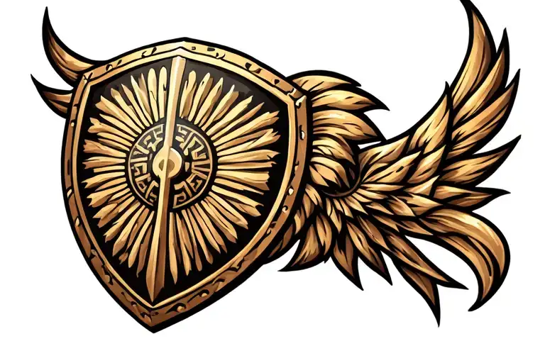Greek Shield In Tribal
